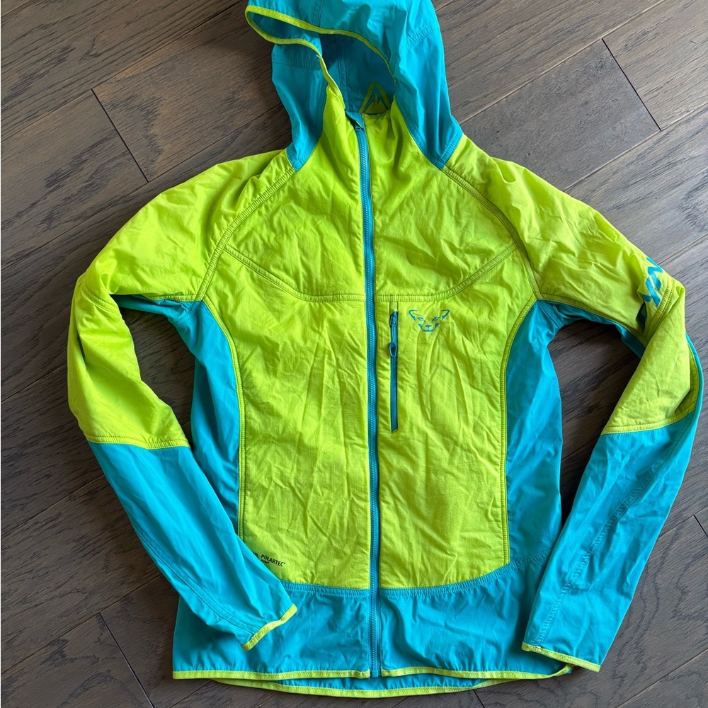Women's Blue and Yellow Ski Jacket